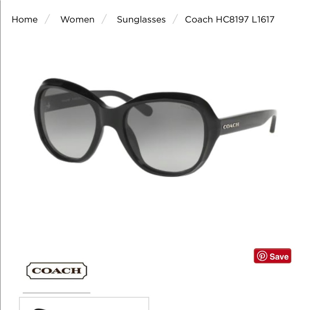 Black Coach sunglasses